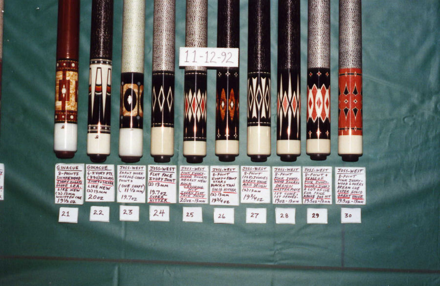 Palmer Billiards Third Cue Catalog